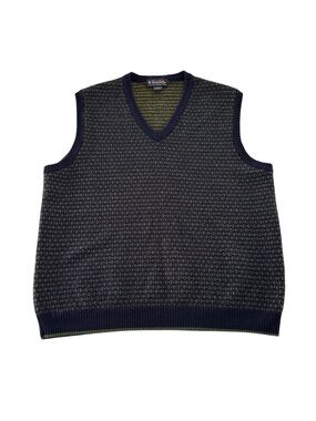 Brooks Brothers Merino Wool Vest XL Extra Fine Italian Birdseye Sweater Vest